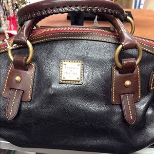 Dooney & Bourke Black and Brown Leather Men's Bag